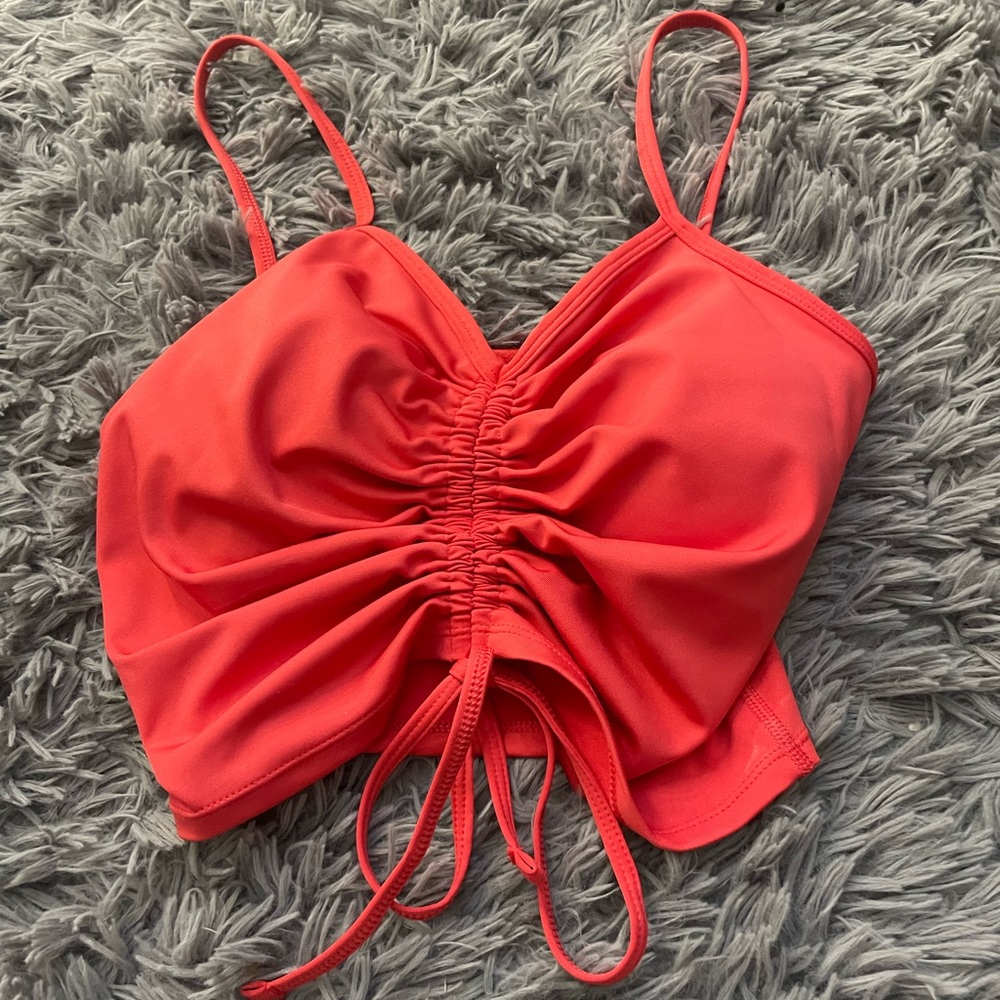 Red workout top